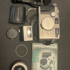 Contax G2 機身+閃燈，送問題contax鏡