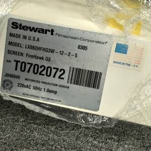 Stewart FireHawk G3 82寸電動灰幕