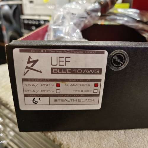 Synergistic Research UEF Blue AC 10AWG HC 1.8m