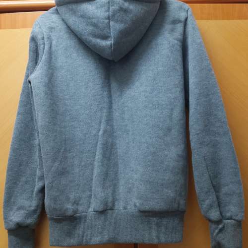 二手灰色粉紅拉鍊衛衣 連帽口袋寬鬆彈力外套 連帽長袖加絨外套 春秋冬開衫外套