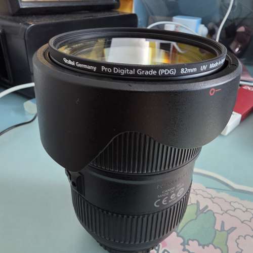 有盒 Canon EF 24-70/2.8L 有filter 90%新