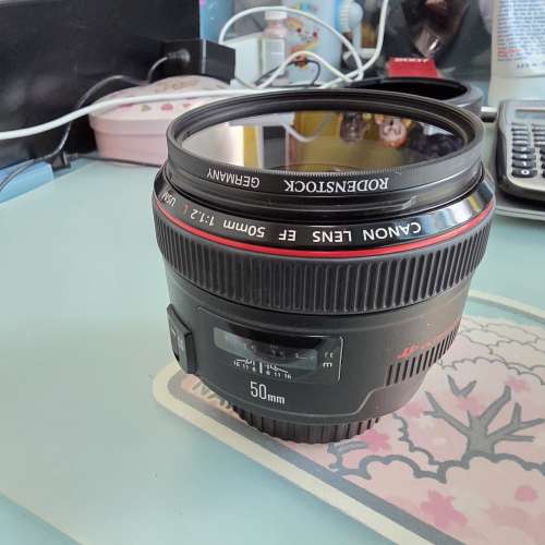 有盒 Canon EF 50/1.2L 有filter 90%新