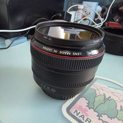 有盒 Canon EF 50/1.2L 有filter 90%新
