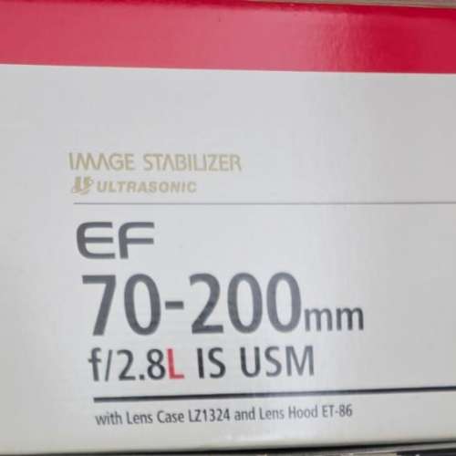 有盒 Canon EF 70-200/2.8L IS 有filter 90%新