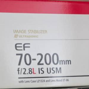 有盒 Canon EF 70-200/2.8L IS 有filter 90%新