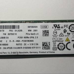 SK hynix PC601 512GB m.2 nvme PCIe 3.0 SSD