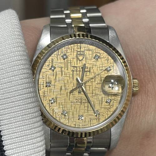 好L新淨👻 TUDOR 74033 少有布紋面鑽石字 888周大福行貨 歡迎比較😂 $11800