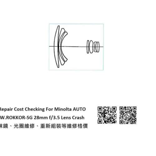 Repair Cost Checking For Minolta AUTO W.ROKKOR-SG 28mm f/3.5 Lens Cleaning