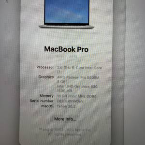 Apple MacBook Pro 1TB 16 inch  2.6GHz  6-Core intel Core i7