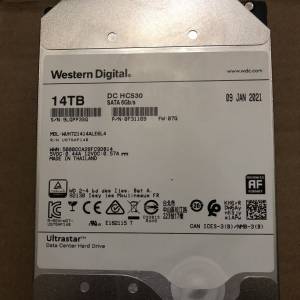 Western Digital Ultrastar 14TB 硬碟 HC530