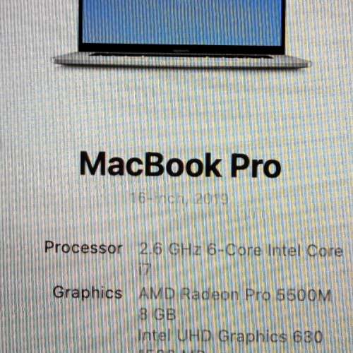 Apple MacBook Pro 1TB 16 inch  2.6GHz  6-Core intel Core i7