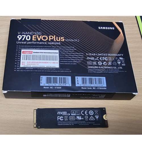 Samsung 三星 970 EVO Plus M.2 NVMe SSD 500GB