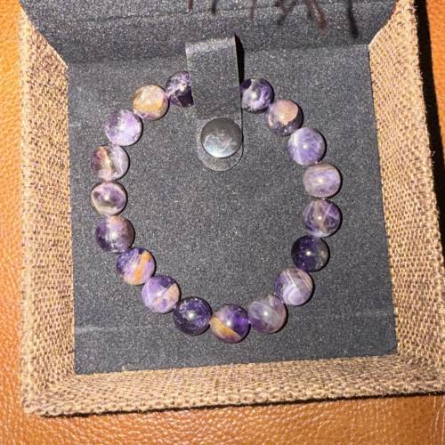 水晶手鏈粉晶紅紋石螢石黑髮晶