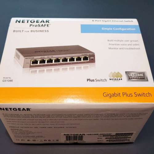 Netgear GS108Ev3 ProSafe 8-Port Gigabit Ethernet Plus Switch