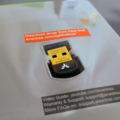 Avantree DG45 藍牙5.0 USB Dongle 手指 發射器