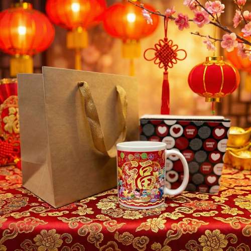 歡樂年年陶瓷杯