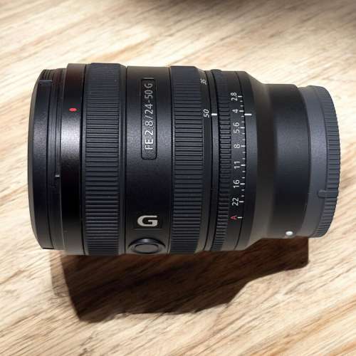 Sony FE 24-50mm F2.8 G 行貨25年10月SimCity購, 盒紙全齊，只用一次旅行，鏡身冇花...