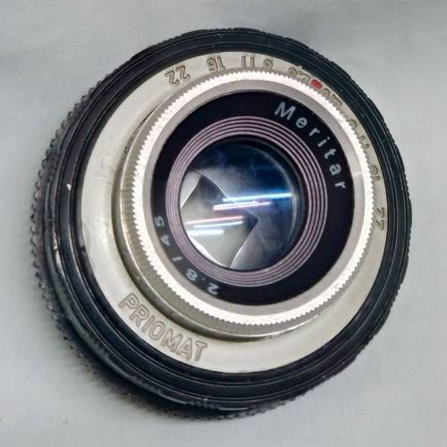 東德 Meritar 45mm F2.8 (E.Ludwig後期 版本) 3片3組光學設計 已改M42牙(方便用對...