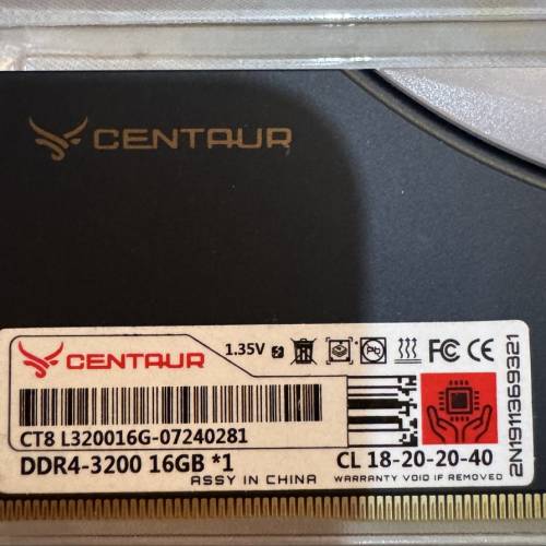 Centaur DDR4-3200 32GB (16gb x 2) RAM RGB 記憶體 內存