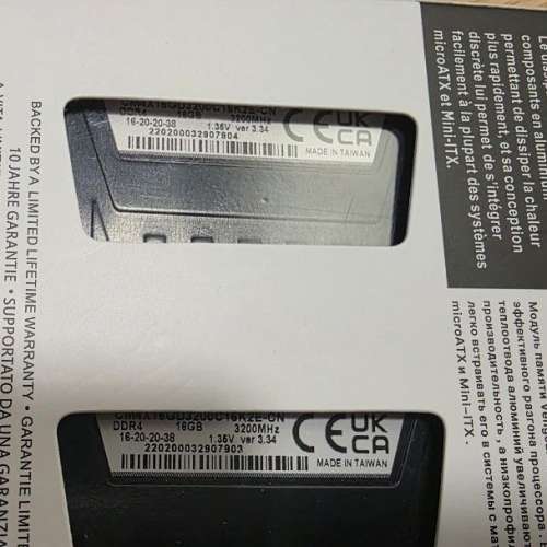 32 gb 3200mhz Corsair Vengeance LPX DDR4 2x16GB 記憶體