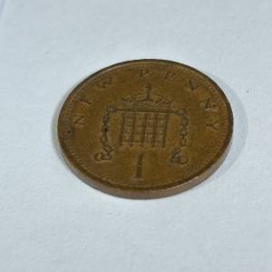 1975年New Penny 1p 英女皇伊利沙伯二世女皇頭便士銅幣