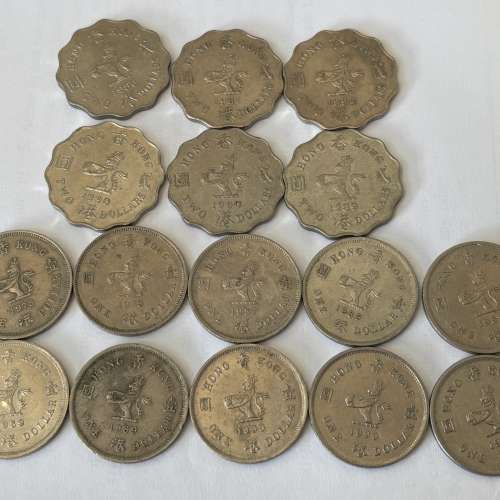 伊利沙伯二世女皇頭壹圓貳圓硬幣