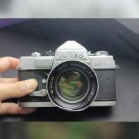 Minolta film SR-1 film camera wt. Minolta 55mm f1.8 lens