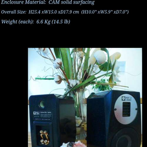 Mark ＆Daniel mini+(plus) 白色人造雲石喇叭