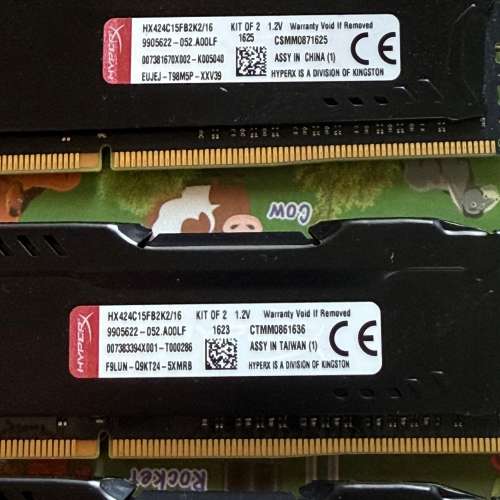 DDR4(2400)16GB (16GBx4)Kingston (Hyper-X/HX424C15FB2K2/16) 港行