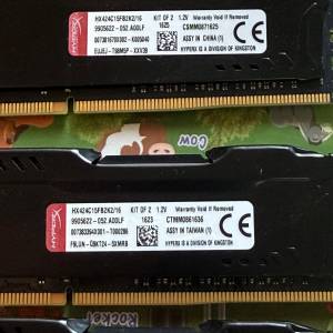 DDR4(2400)16GB (16GBx4)Kingston (Hyper-X/HX424C15FB2K2/16) 港行