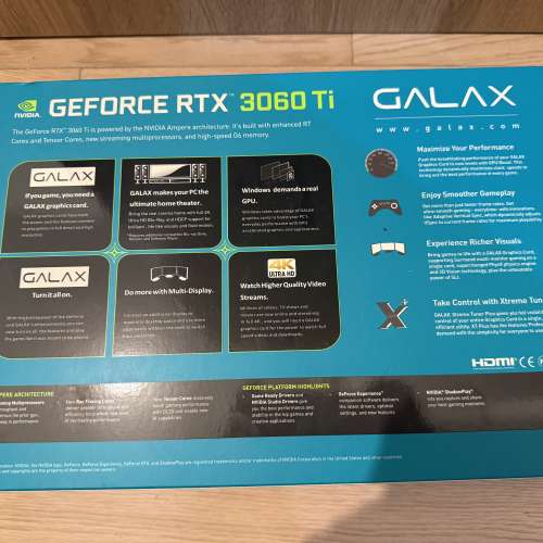 GALAX RTX 3060 Ti 8GD6 1-Click OC Graphics Card