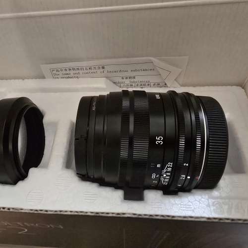 福倫達 Voigtlander 35mm f2 APO FX (Fujifilm) 99%新