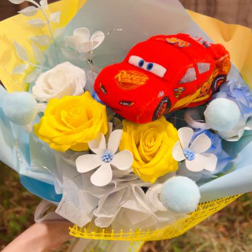 睇下文&middot;文盲勿擾&middot;不轉wtsapp/電話‼️Cars Mcqueen bouquet 反斗車王麥坤公仔花束...