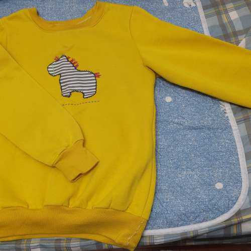 二手黃色衛衣 套頭衛衣 加絨衛衣 上衣