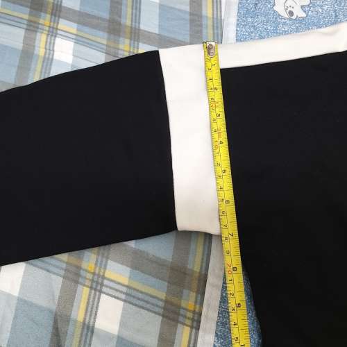 二手黑白色圓領長袖衫 襯衫 上衣 襯衣 T恤 T-Shirt