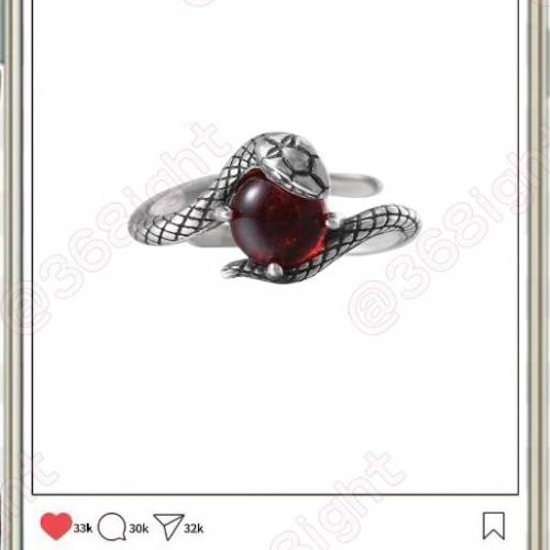 短劇王皓禎同款本命蛇戒指