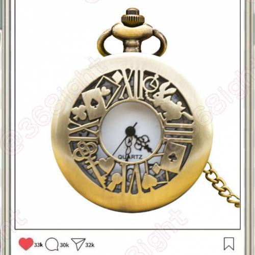 愛麗絲夢遊仙境復古懷錶
