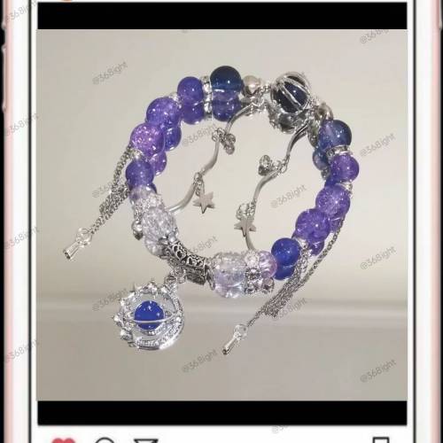 白月梵星 白爍原創紫月手鏈