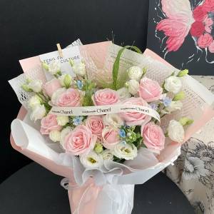粉紅色系列鮮花花束