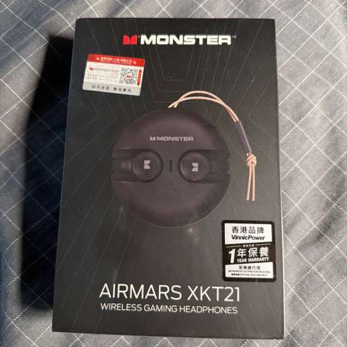Monster AirMars XKT21 真無線耳機 無線藍牙 遊戲耳機 全新