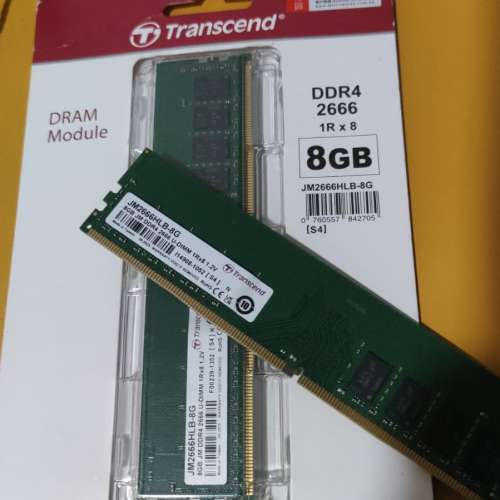 Transcend Information DDR4 2666 8x2 共16GB Desktop Ram