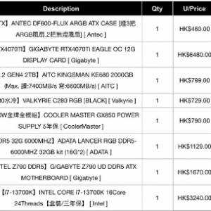 13700k+ 4070ti 主機放售(不包括m2 ssd)