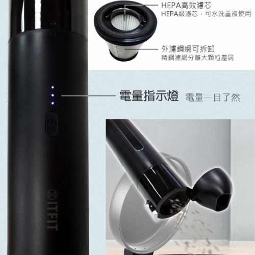 原廠Samsung C&T ITFIT 2 in 1 Portable Vacuum二合一無線手持吸塵器,EX10BLK,100%...