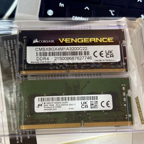 兩條DDR4 Notebook 8GB Ram