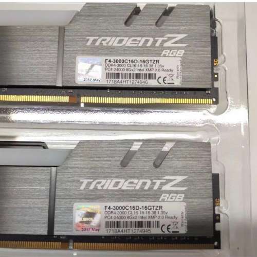 g.skill Trident Z(8x4) 32Gb F4-3000C16D-16GTZR RGB DDR4 記憶體