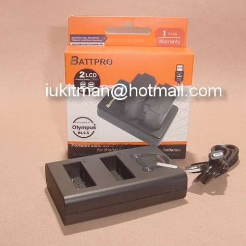 BLS1 BLS-1 BLS5 BLS-5 BLS-50 USB雙位充電器合Olympus E-PL9,E-M10,OM SYSTEM OM-5...