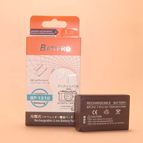 香港行貨 免費一年保用 BP1310 BP-1310 電池合SAMSUNG NX100, NX, NX5, NX10, NX11...