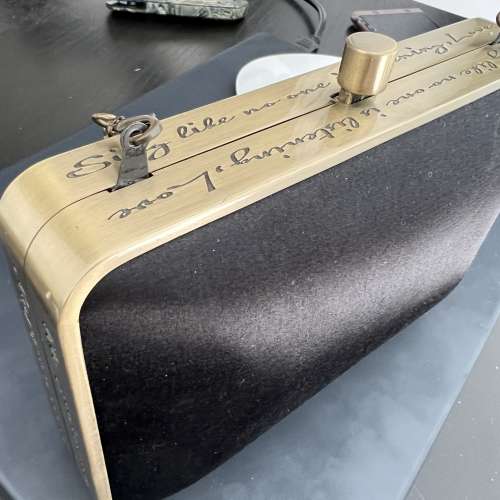 New Aus Olga Berg brass clutch bag