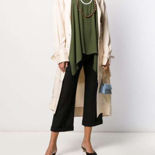 Paris Jacquemus silk blend trench coat 36