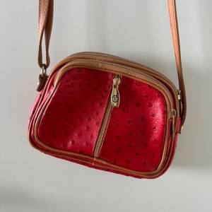 Made in Italy Valentina ostrich leather crossbody